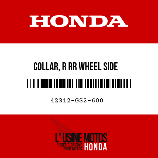 image de 42312-GS2-600 COLLAR, R RR WHEEL SIDE