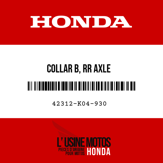 image de 42312-K04-930 COLLAR B, RR AXLE