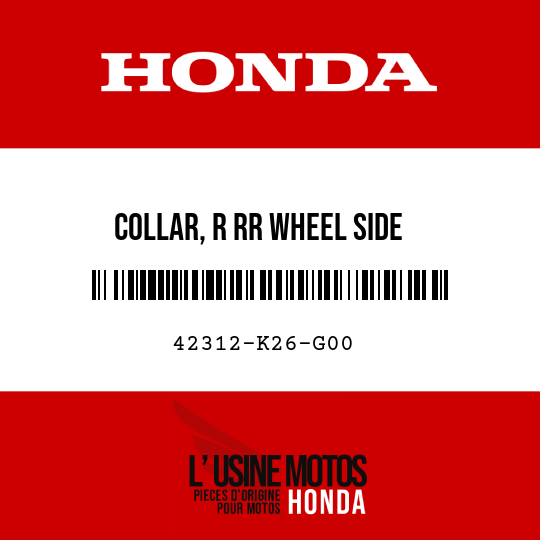 image de 42312-K26-G00 COLLAR, R RR WHEEL SIDE