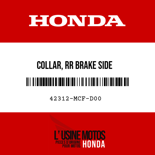 image de 42312-MCF-D00 COLLAR, RR BRAKE SIDE