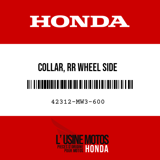 image de 42312-MW3-600 COLLAR, RR WHEEL SIDE