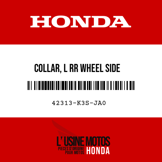 image de 42313-K3S-JA0 COLLAR, L RR WHEEL SIDE
