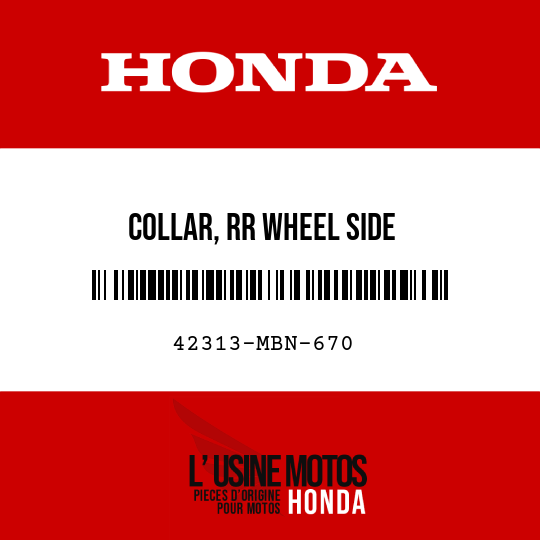 image de 42313-MBN-670 COLLAR, RR WHEEL SIDE