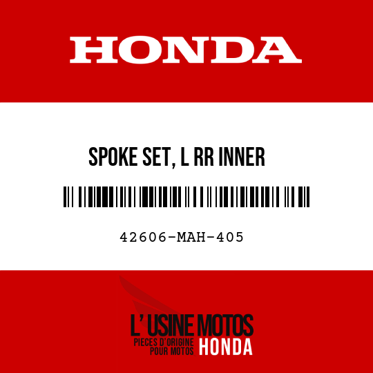 image de 42606-MAH-405 SPOKE SET, L RR INNER