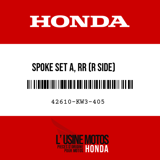 image de 42610-KW3-405 SPOKE SET A, RR (R SIDE)