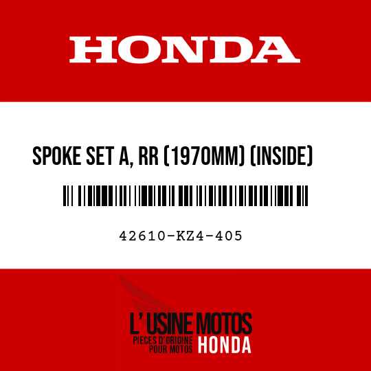 image de 42610-KZ4-405 SPOKE SET A, RR (1970MM) (INSIDE)