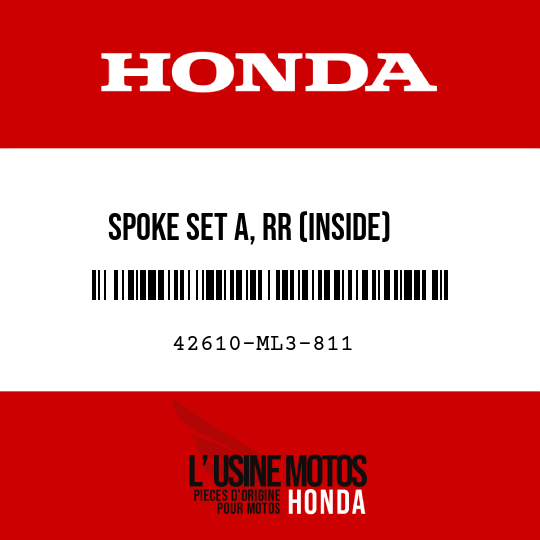 image de 42610-ML3-811 SPOKE SET A, RR (INSIDE)