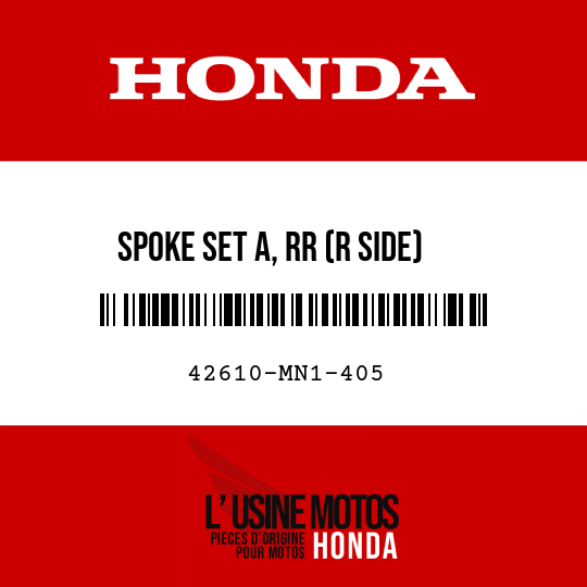 image de 42610-MN1-405 SPOKE SET A, RR (R SIDE)
