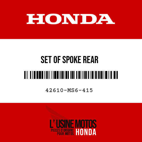 image de 42610-MS6-415 SET OF SPOKE REAR
