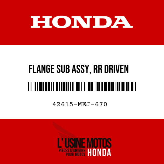 image de 42615-MEJ-670 FLANGE SUB ASSY, RR DRIVEN