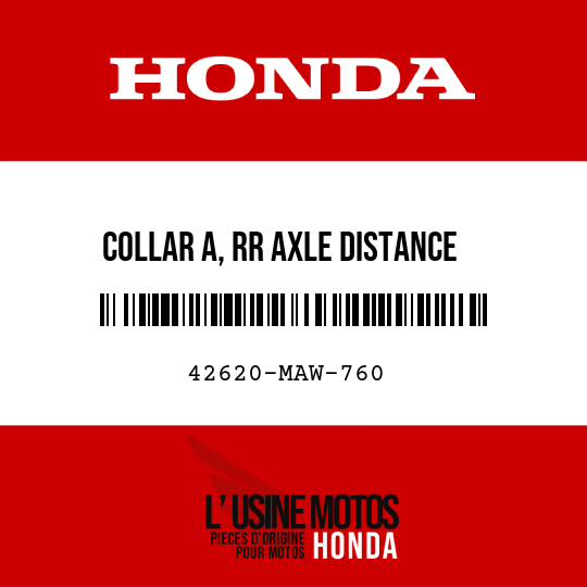 image de 42620-MAW-760 COLLAR A, RR AXLE DISTANCE