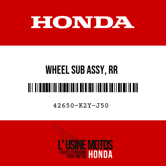image de 42650-K2Y-J50 WHEEL SUB ASSY, RR