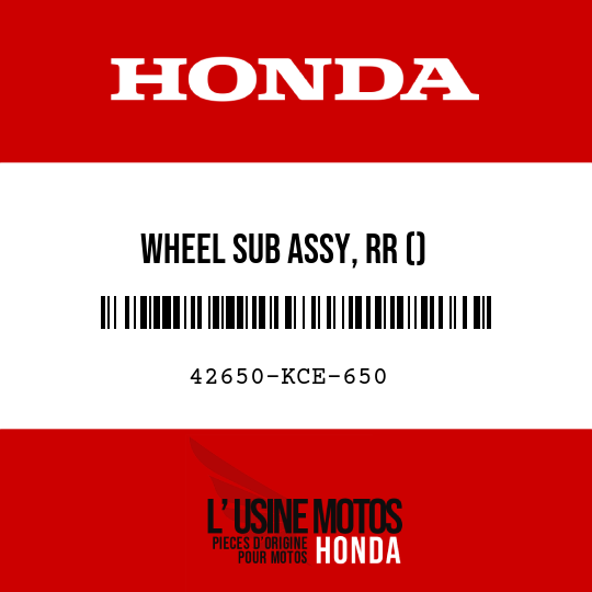 image de 42650-KCE-650 WHEEL SUB ASSY, RR ()