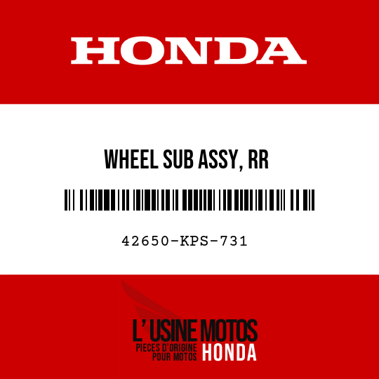 image de 42650-KPS-731 WHEEL SUB ASSY, RR