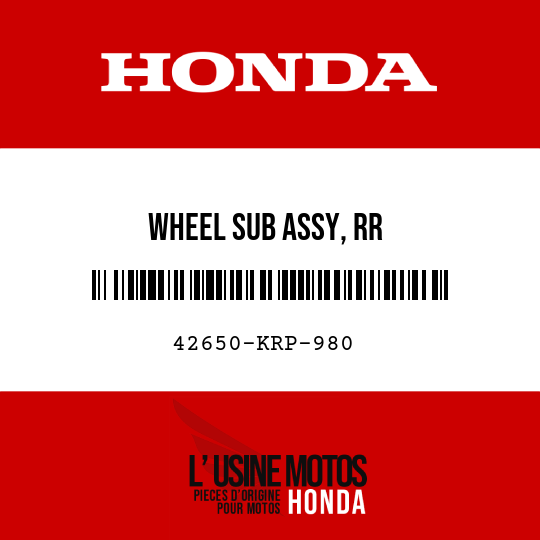 image de 42650-KRP-980 WHEEL SUB ASSY, RR