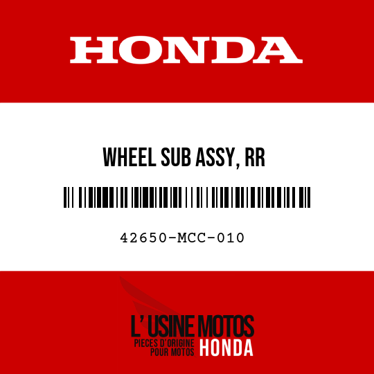 image de 42650-MCC-010 WHEEL SUB ASSY, RR