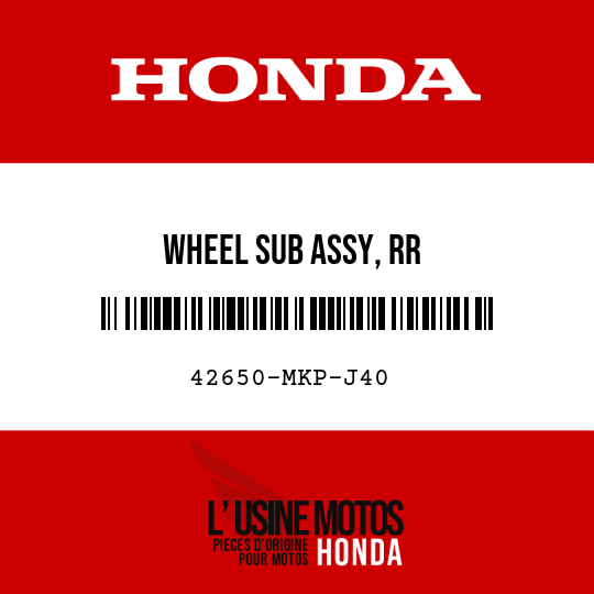 image de 42650-MKP-J40 WHEEL SUB ASSY, RR