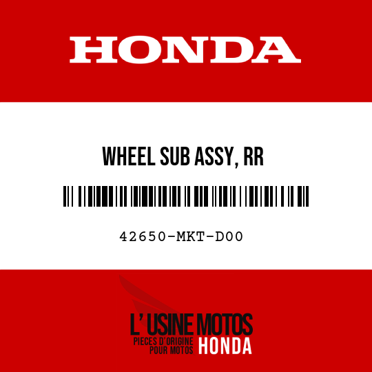 image de 42650-MKT-D00 WHEEL SUB ASSY, RR
