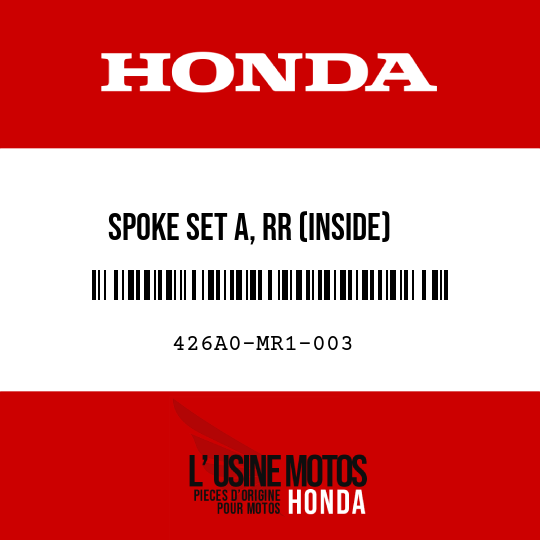 image de 426A0-MR1-003 SPOKE SET A, RR (INSIDE)