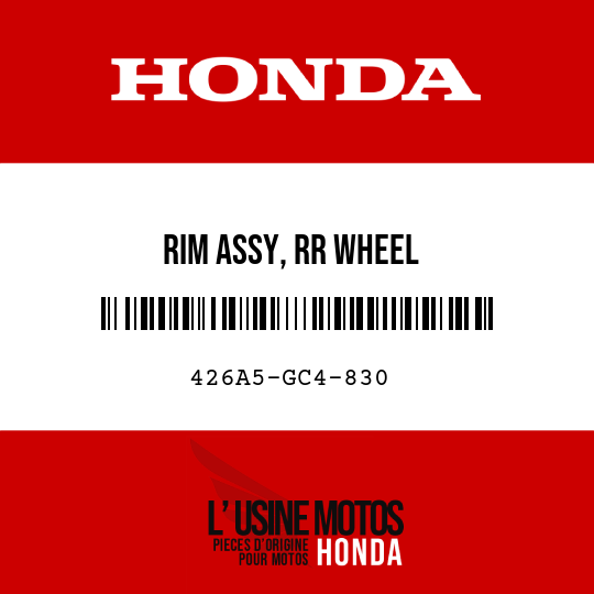 image de 426A5-GC4-830 RIM ASSY, RR WHEEL