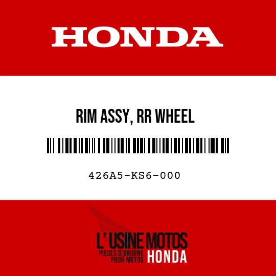 image de 426A5-KS6-000 RIM ASSY, RR WHEEL