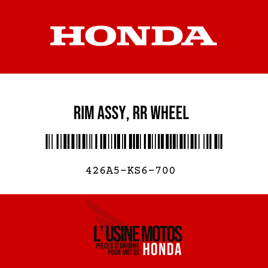 image de 426A5-KS6-700 RIM ASSY, RR WHEEL