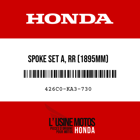 image de 426C0-KA3-730 SPOKE SET A, RR (1895MM)