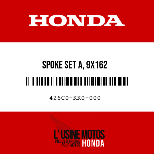 image de 426C0-KK0-000 SPOKE SET A, 9X162