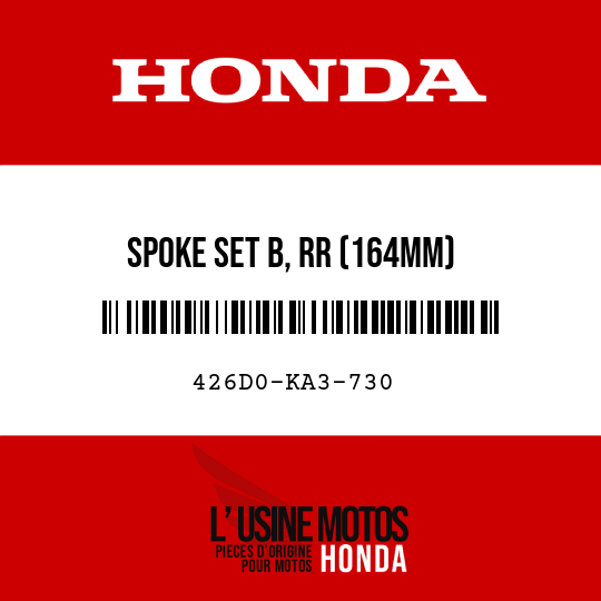 image de 426D0-KA3-730 SPOKE SET B, RR (164MM)