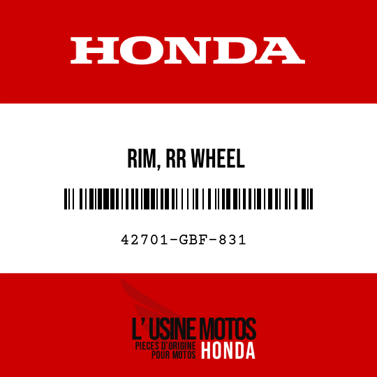 image de 42701-GBF-831 RIM, RR WHEEL