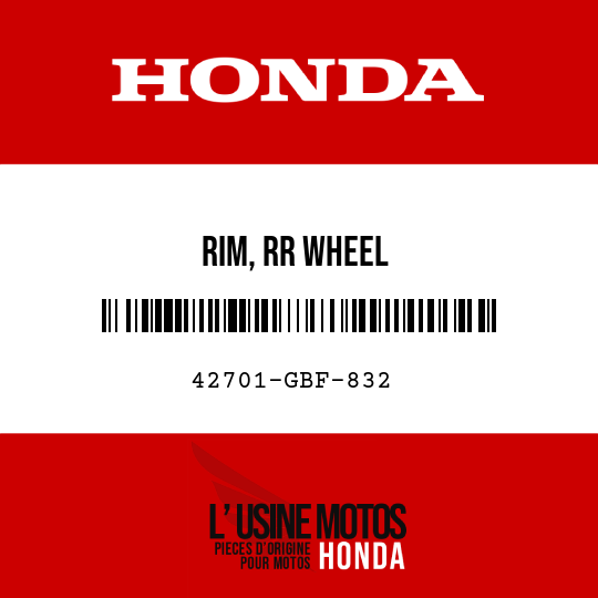 image de 42701-GBF-832 RIM, RR WHEEL