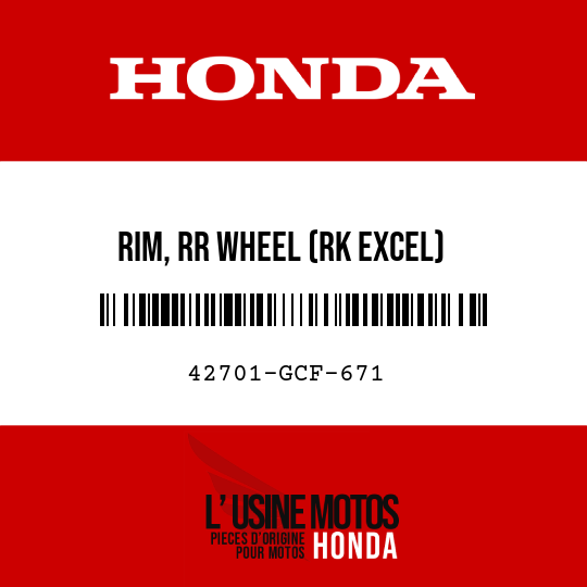 image de 42701-GCF-671 RIM, RR WHEEL (RK EXCEL)