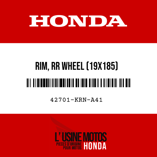 image de 42701-KRN-A41 RIM, RR WHEEL (19X185)