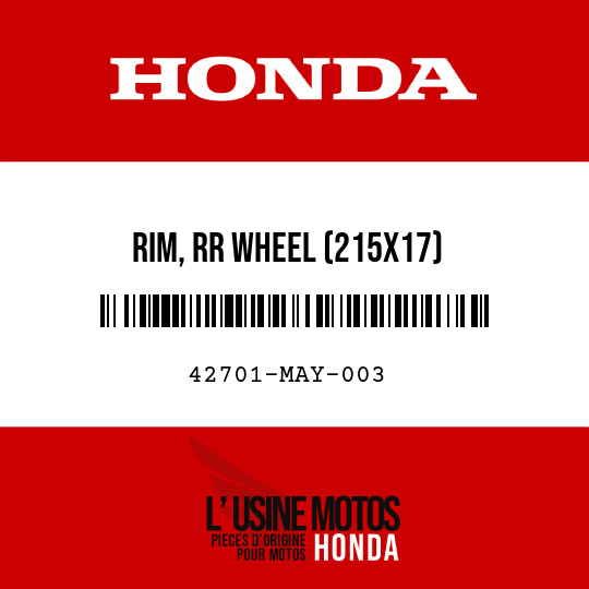 image de 42701-MAY-003 RIM, RR WHEEL (215X17)
