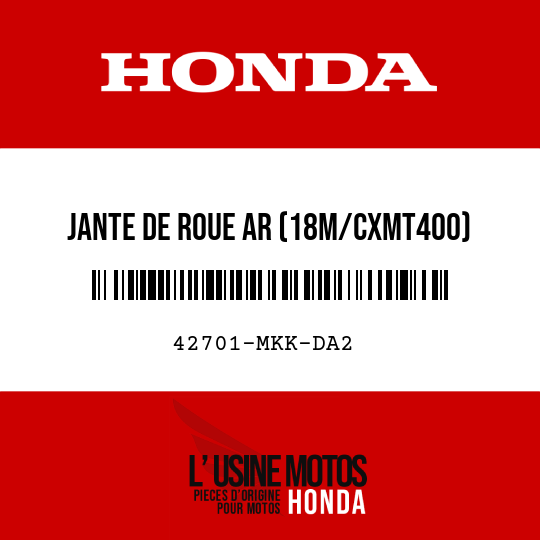 image de 42701-MKK-DA2 JANTE DE ROUE AR (18M/CXMT400)