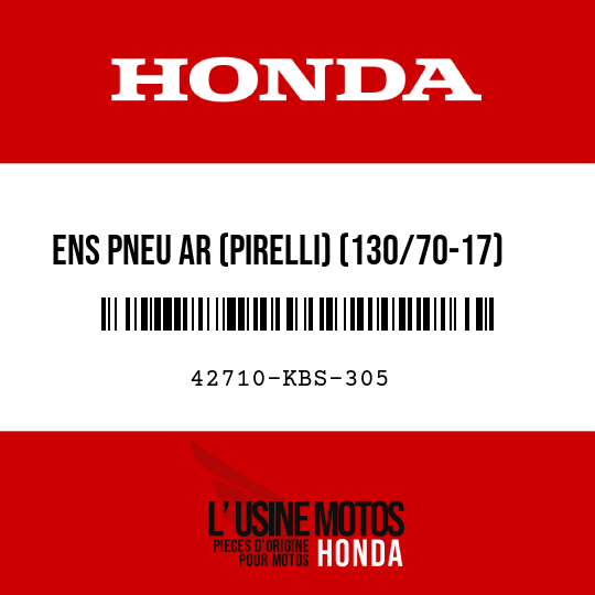 image de 42710-KBS-305 ENS PNEU AR (PIRELLI) (130/70-17)