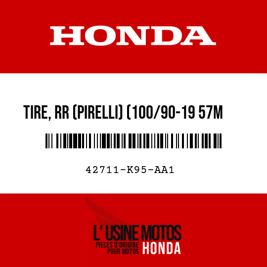 image de 42711-K95-AA1 TIRE, RR (PIRELLI) (100/90-19 57M NHS)