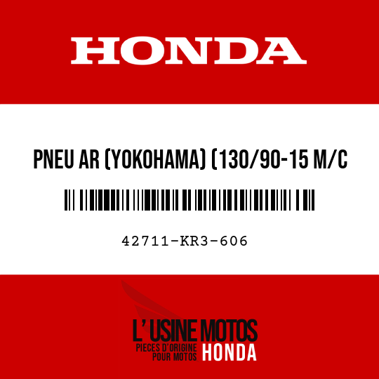image de 42711-KR3-606 PNEU AR (YOKOHAMA) (130/90-15 M/C 66P Y-993)