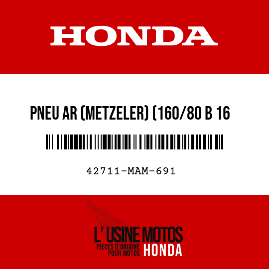image de 42711-MAM-691 PNEU AR (METZELER) (160/80 B 16 75H)