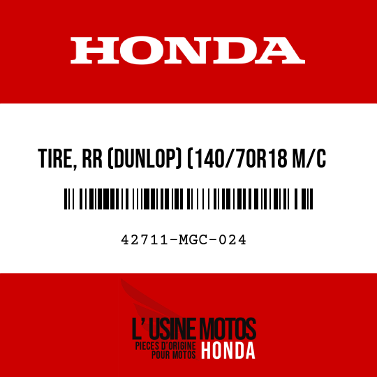 image de 42711-MGC-024 TIRE, RR (DUNLOP) (140/70R18 M/C 67V)