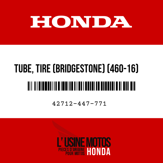 image de 42712-447-771 TUBE, TIRE (BRIDGESTONE) (460-16)
