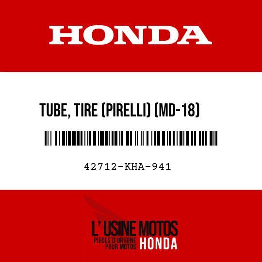 image de 42712-KHA-941 TUBE, TIRE (PIRELLI) (MD-18)