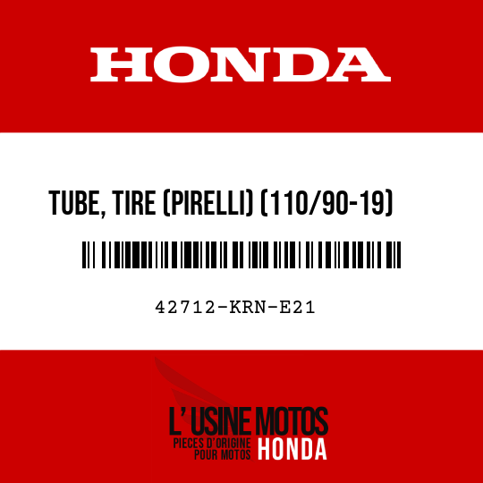 image de 42712-KRN-E21 TUBE, TIRE (PIRELLI) (110/90-19)