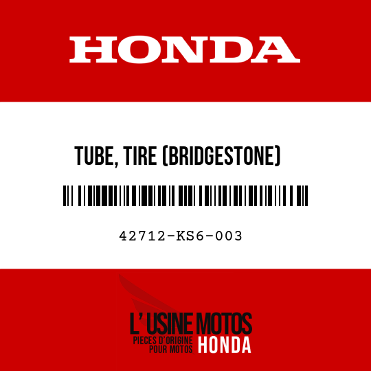 image de 42712-KS6-003 TUBE, TIRE (BRIDGESTONE) (100/100-18)