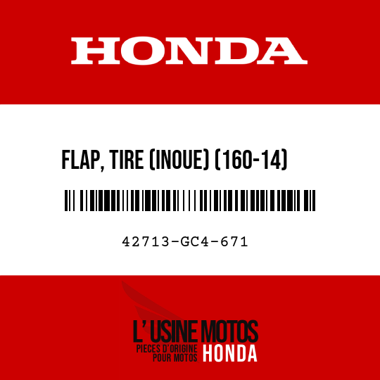 image de 42713-GC4-671 FLAP, TIRE (INOUE) (160-14)
