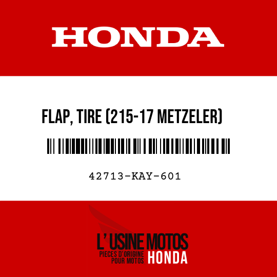 image de 42713-KAY-601 FLAP, TIRE (215-17 METZELER)