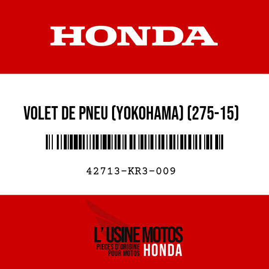 image de 42713-KR3-009 VOLET DE PNEU (YOKOHAMA) (275-15)