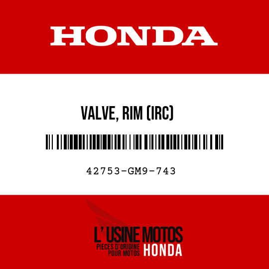 image de 42753-GM9-743 VALVE, RIM (IRC)