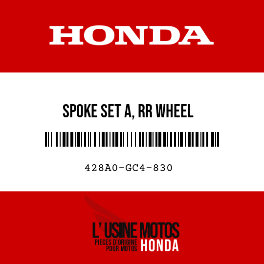 image de 428A0-GC4-830 SPOKE SET A, RR WHEEL