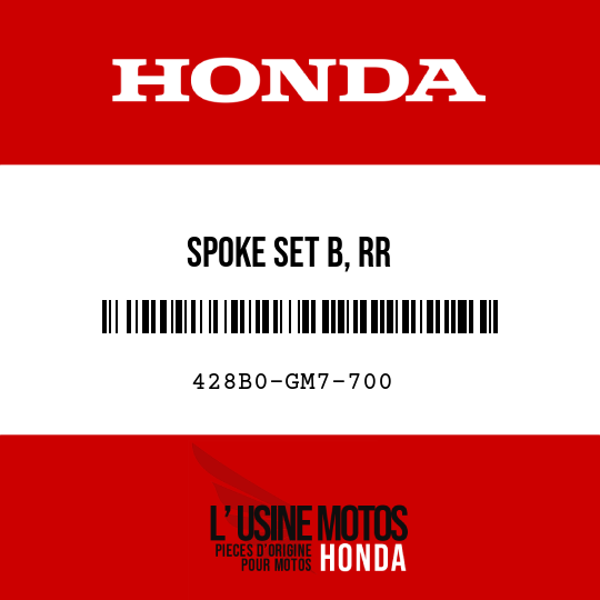 image de 428B0-GM7-700 SPOKE SET B, RR